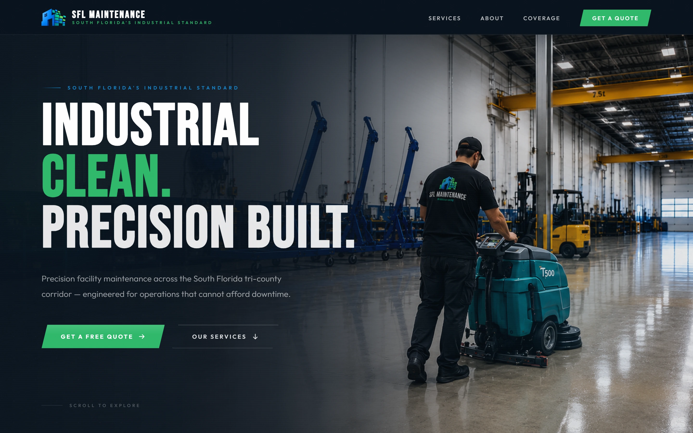 SFL Maintenance property services website and Google Business optimization by NEUTRON